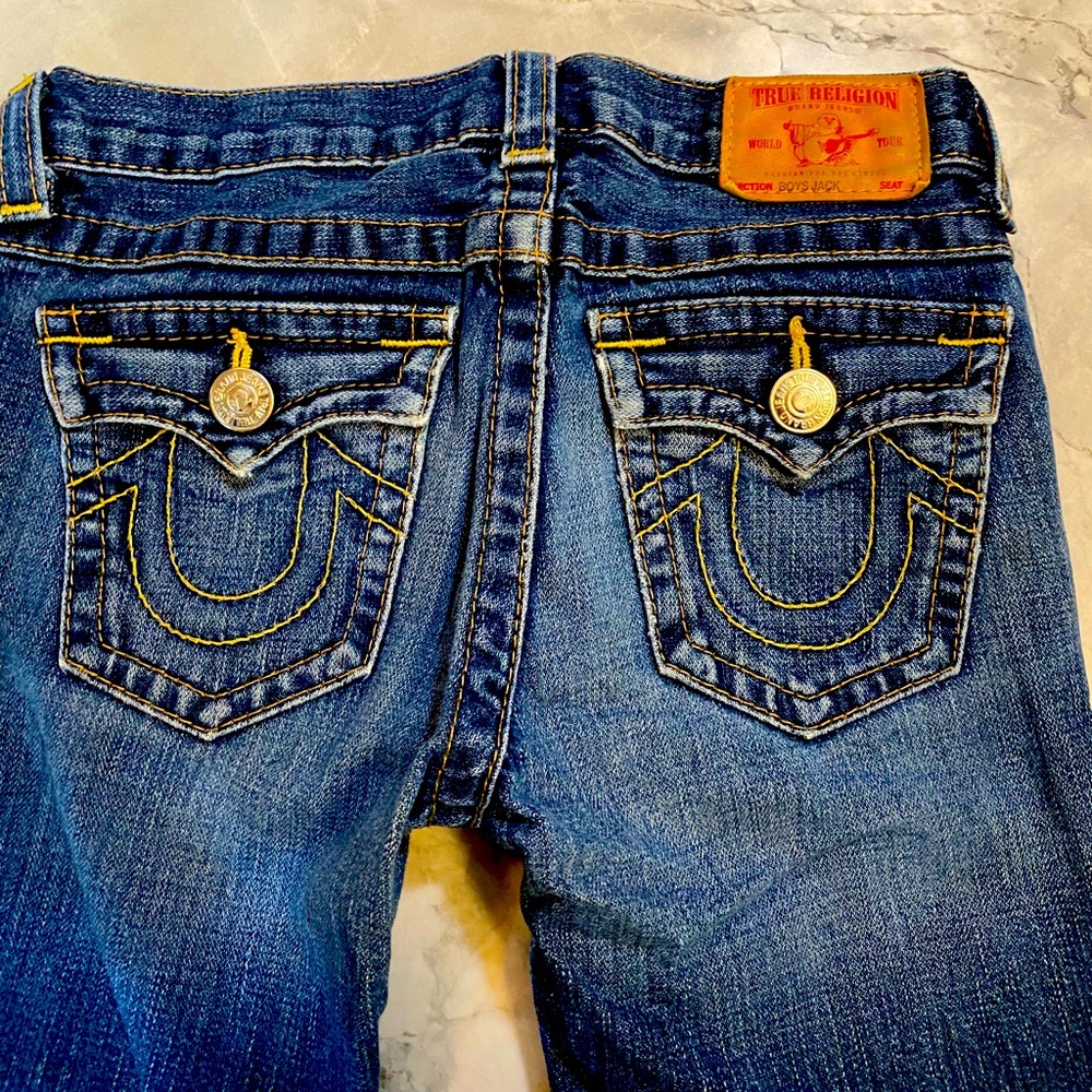 Boys true religion blue jeans size 8 super stylish